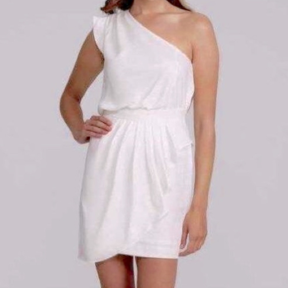 New with tags BCBG size 2 one shoulder white dress